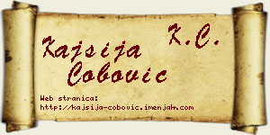 Kajsija Čobović vizit kartica